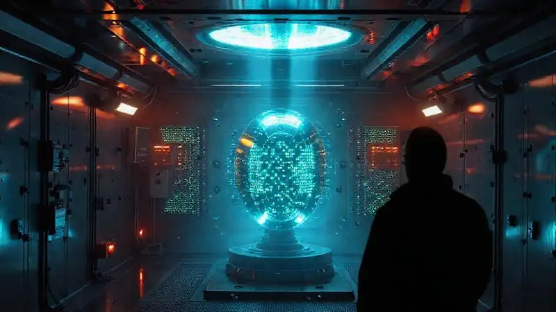 Objeto metálico misterioso en entorno controlado