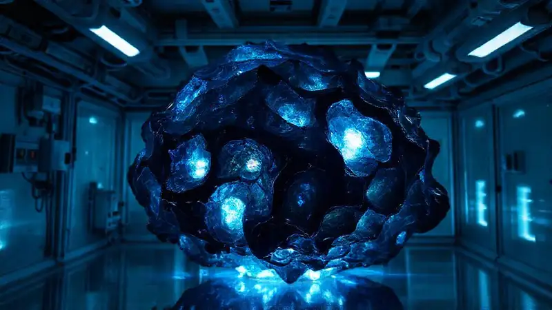 Estructura amorfa misteriosa y luminosa en laboratorio