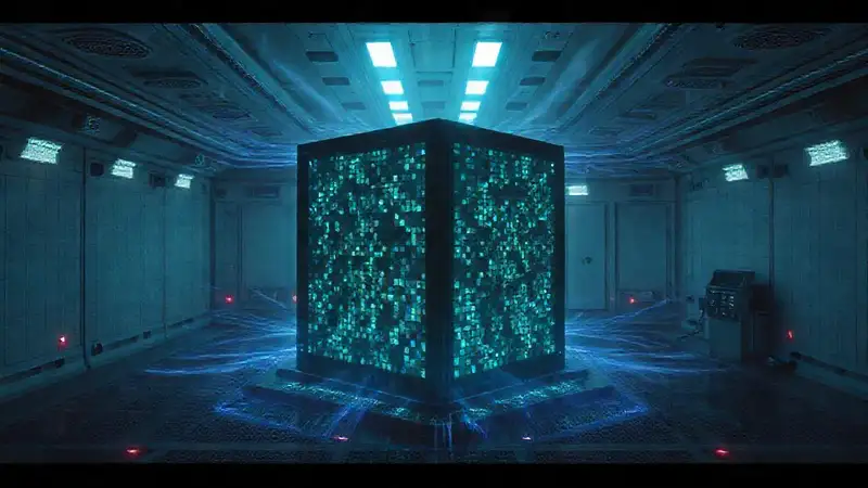 Estructura futurista con energía y seguridad
