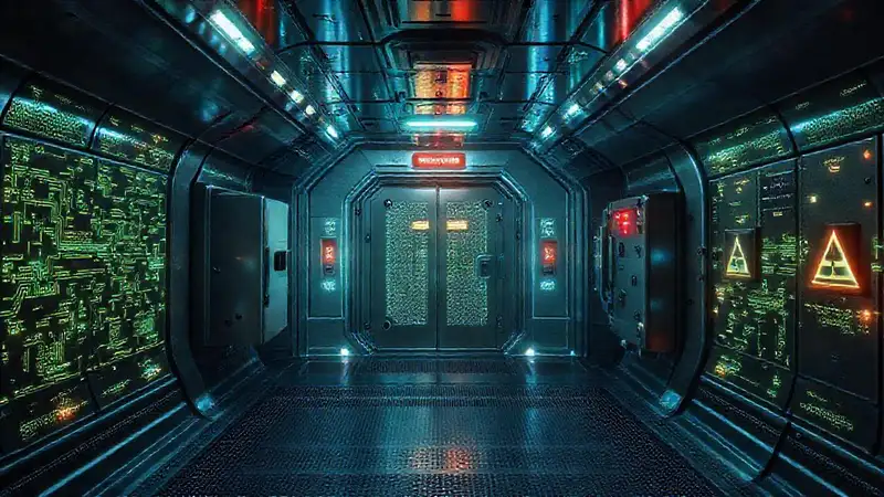 Cámara de contención futurista y segura