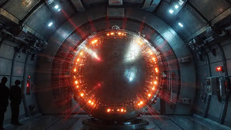 Objeto metálico misterioso en búnker secreto