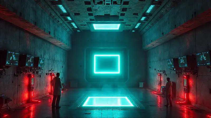 Cámara de contención con tecnología futurista y seguridad