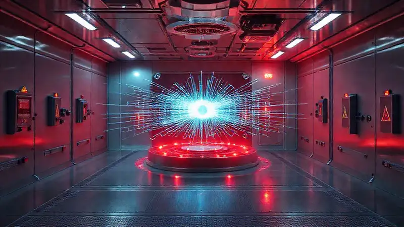 Campo electromagnético en cámara de contención