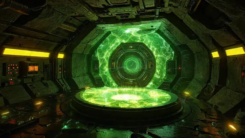 Instalación secreta con tecnología y actividad anomalies