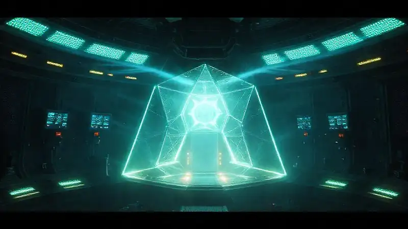 Estructura futurista con luces y seguridad alta