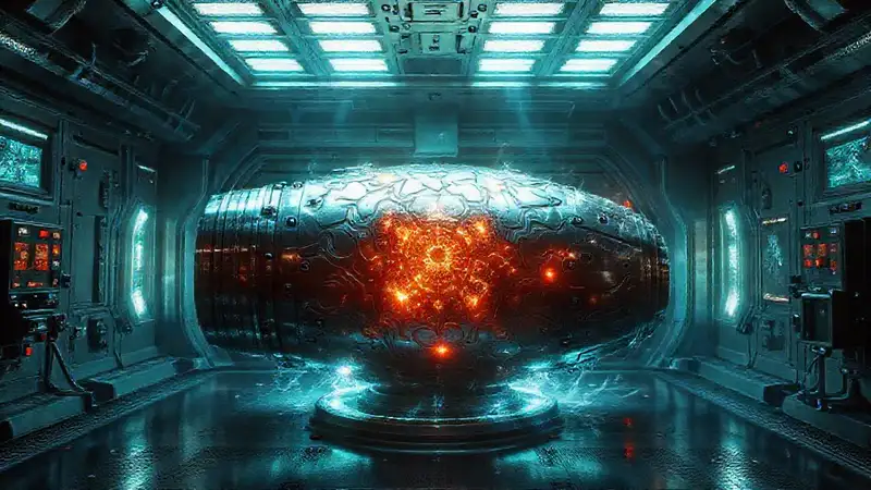 Fácil: Complejo secreto con objeto misterioso brillante