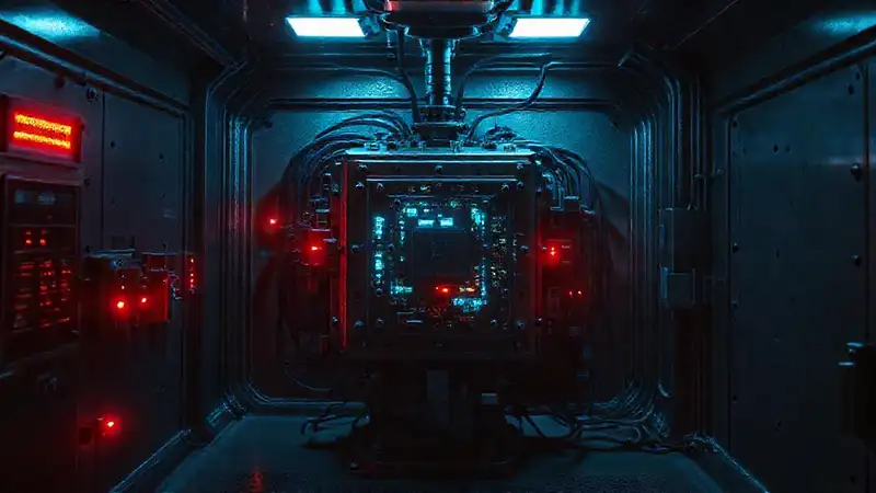 Dispositivo electromagnético misterioso en cámara segura