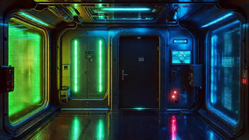 Tecnología avanzada en ambiente futurista y seguro