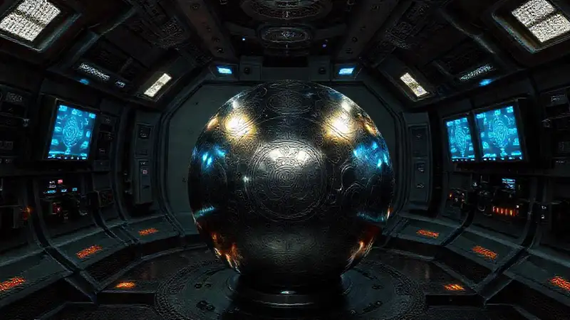 Esfera metálica misteriosa en cámara de alta seguridad