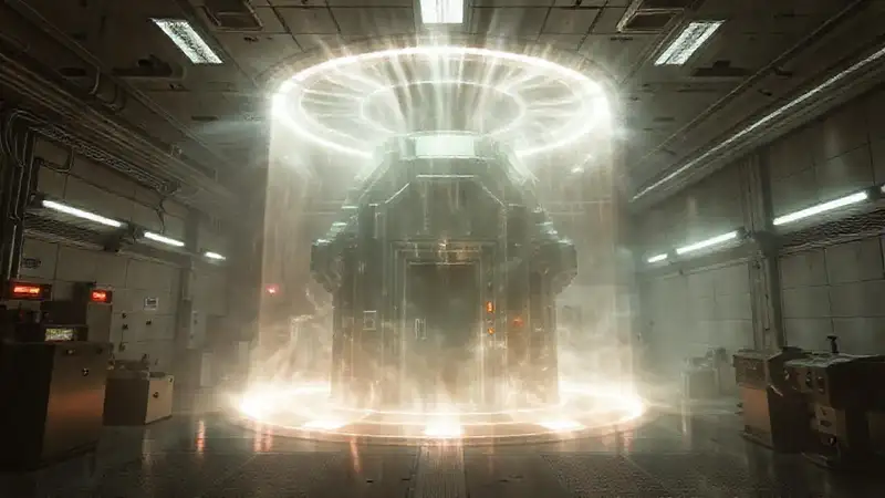 Estructura misteriosa y peligrosa en laboratorio futurista