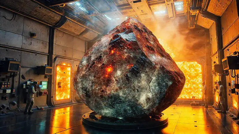 Cristal irregular en cámara con tecnología avanzada