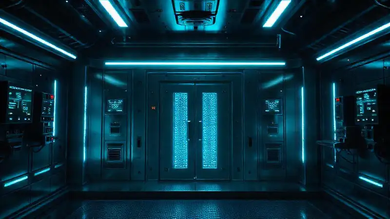 Cámara de contención futurista y segura