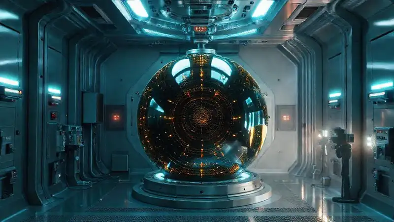 Sala de contención segura y futurista