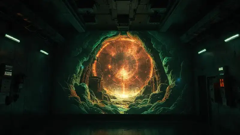 Mural misterioso en cámara de alta seguridad