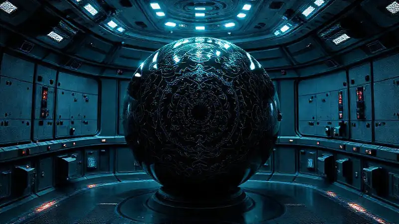 Esfera fractal en contención científica y segura