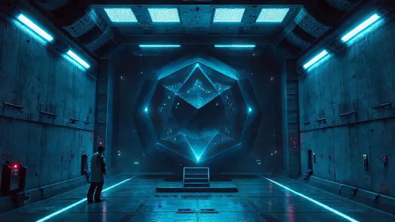 Estructura misteriosa con energía y vigilancia