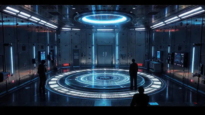Sala de contención futurista y segura