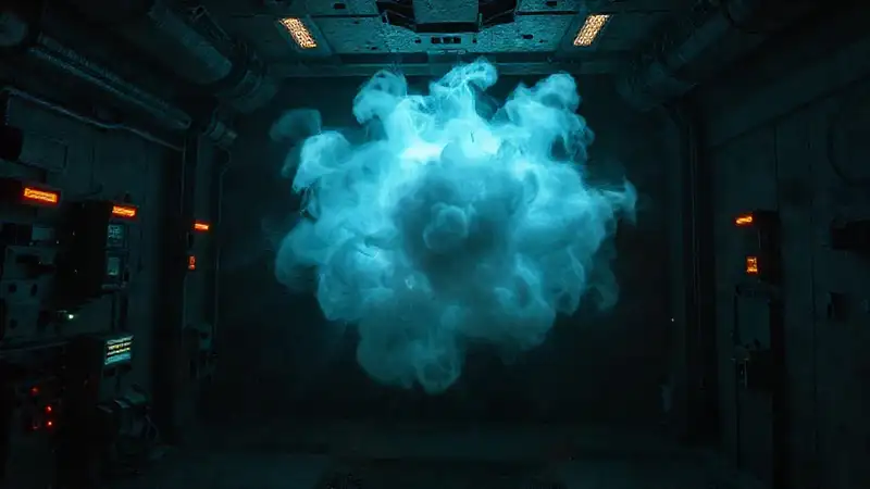 Masa misteriosa radiando energía en contenedor seguro