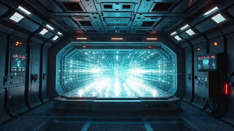 Cámara futurista con energía y monitoreo electrónico
