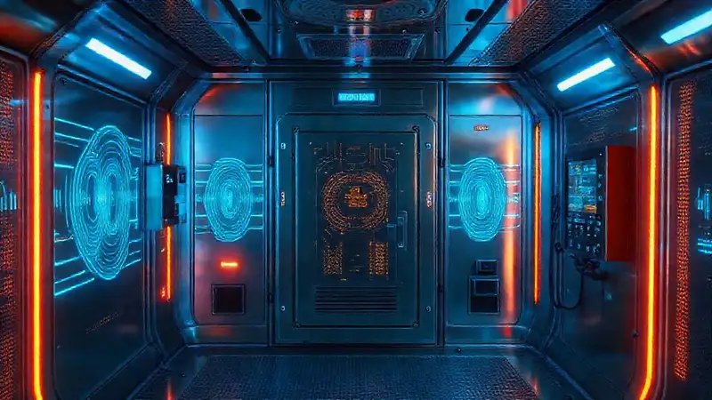 Cámera de contención futurista