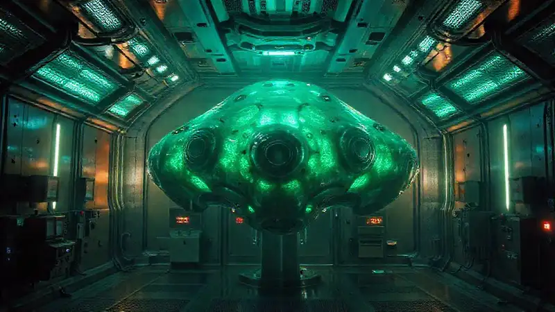 Estructura misteriosa en cámara de alta tecnología