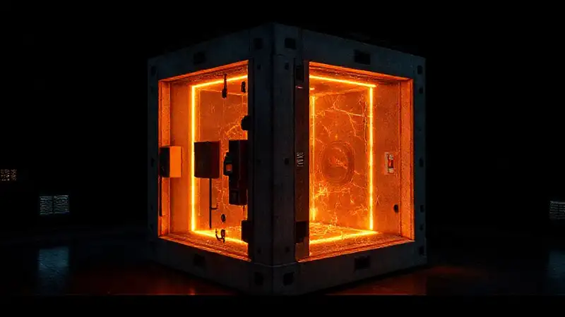 Cubo electromagnético en laboratorio ultra seguro