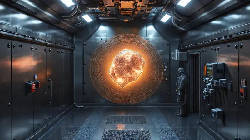 Cápsula protectora con fragmento energizado misterioso