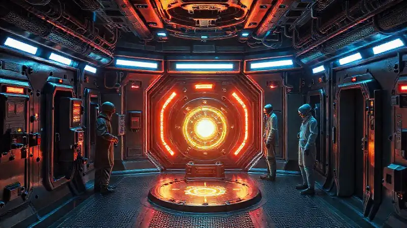 Cámara segura con SCP-846 y energía brillante