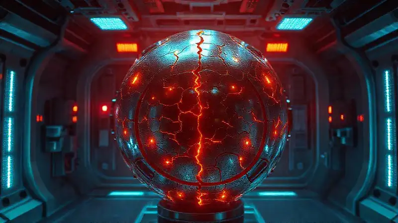 Estructura metálica misteriosa en cámara de contención