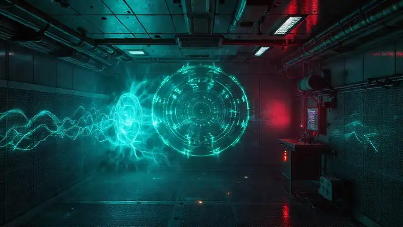Patrón energético misterioso en cámara de contención