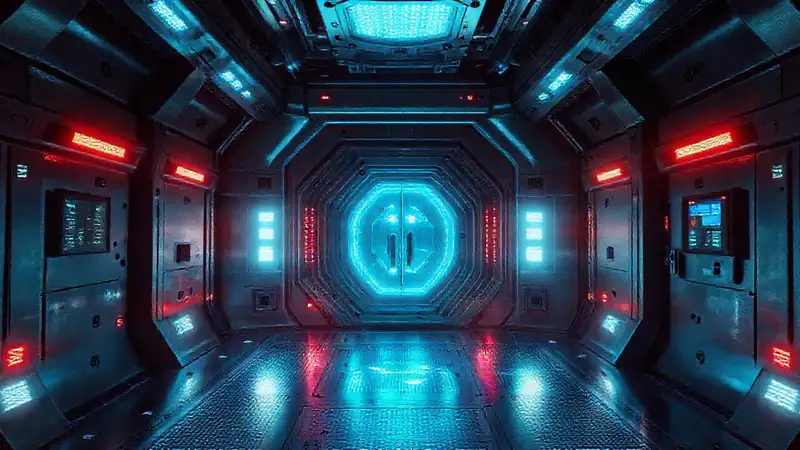 Cámara futurista segura con tecnología avanzada