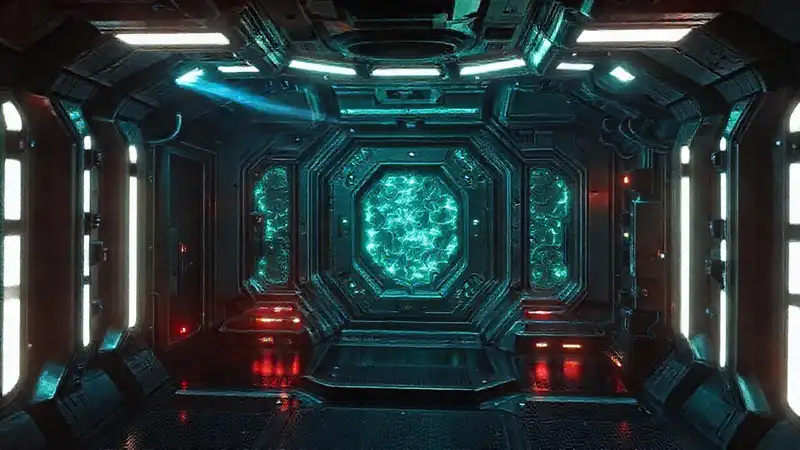 Cámara de contención futurista y segura