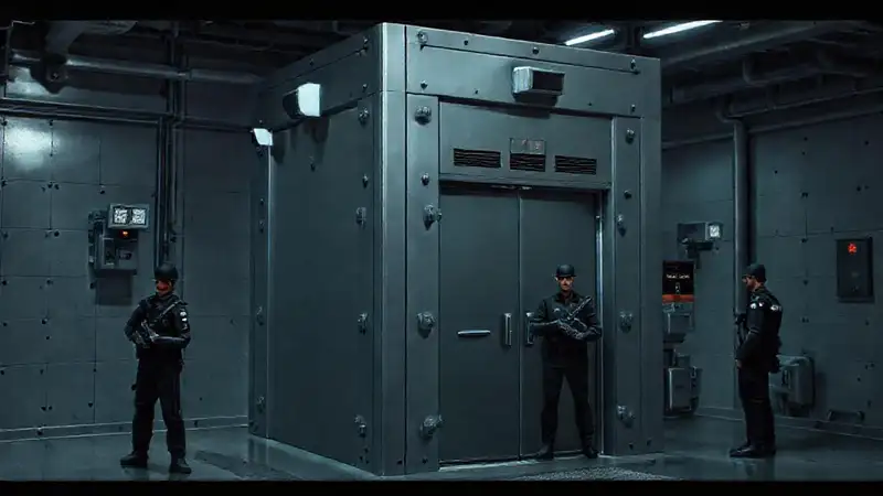 Cubo metálico de alta seguridad y vigilancia