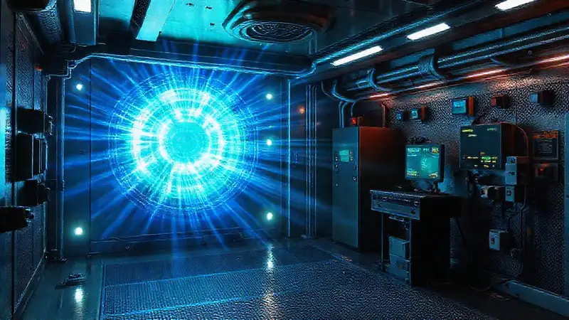 Sala segura con energía y distorsiones electromagnéticas