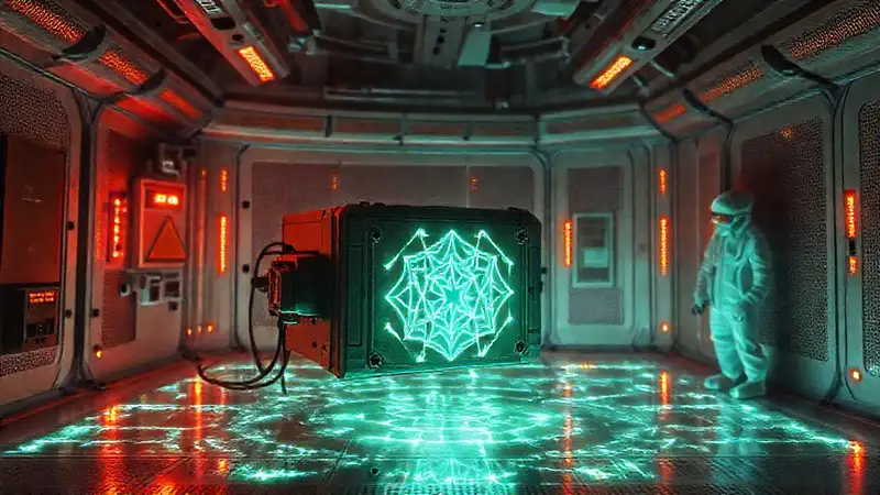 Proyector en cámara de alta tecnología futurista
