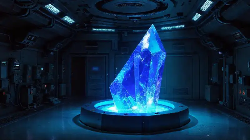 Laboratorio futurista con cristal y seguridad