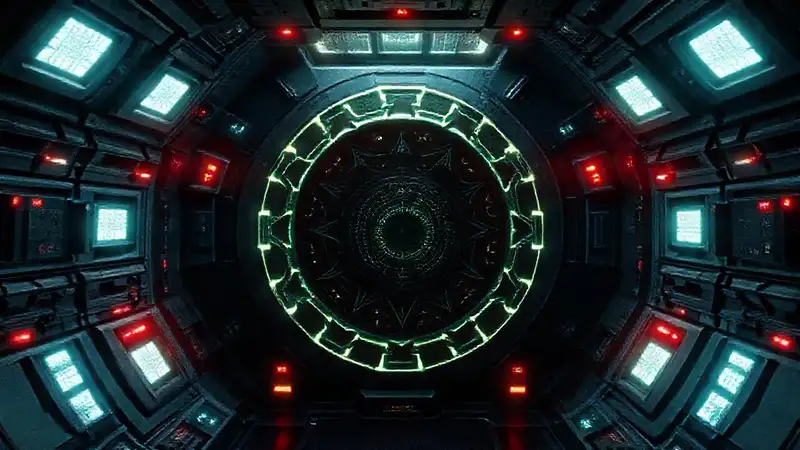 Cámara futurista con energía y seguridad avanzada