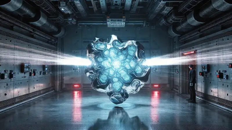 Artefacto misterioso en contención futurista