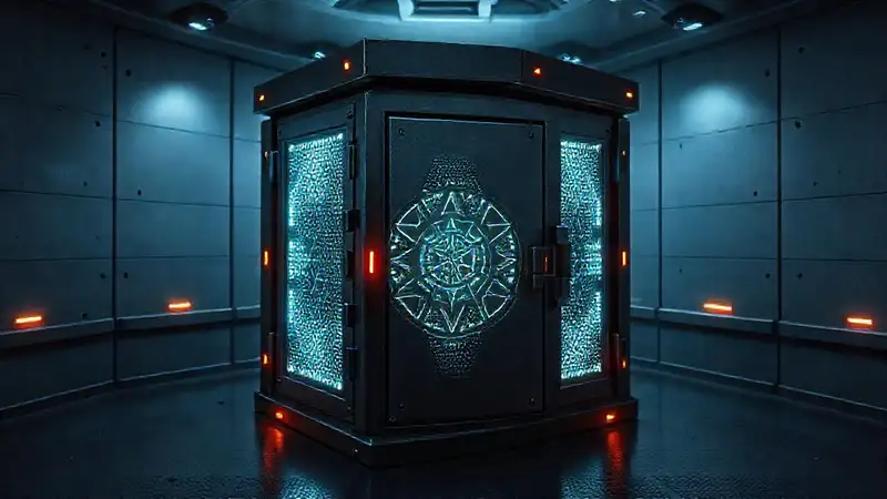 Cápsula metálica futurista y peligrosa
