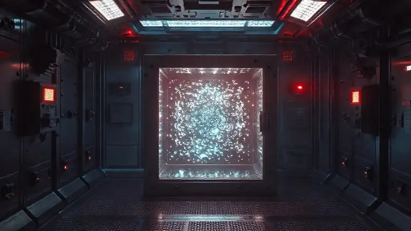 Cámara de contención con cubo misterioso y seguridad