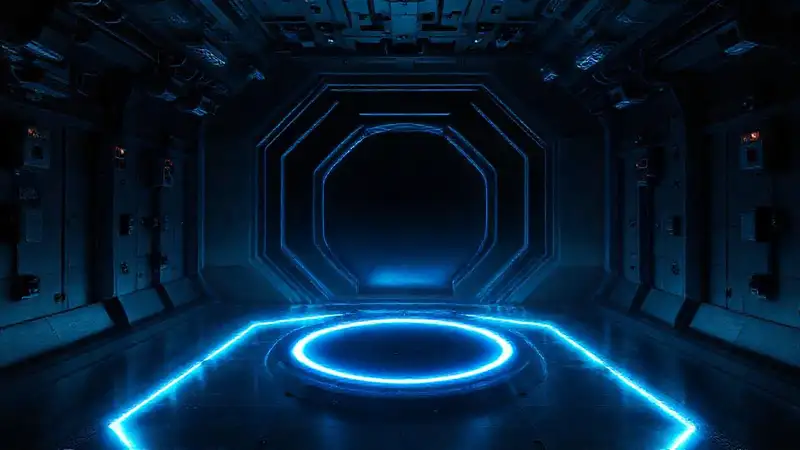 Portal misterioso en sala de alta seguridad