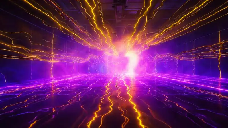 Fenómeno energético misterioso con patrones vibrantes