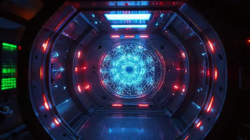 Cámara futurista con energía y seguridad secreta