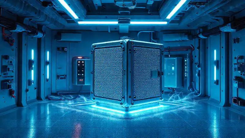 Dispositivo rectangular en sala de alta seguridad