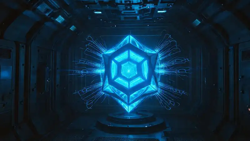Estructura futurista en contención con seguridad
