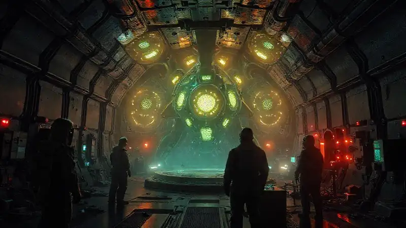 Cápsula subterránea con estructura misteriosa energética