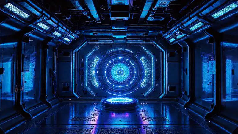 Cámara de contención futurista y segura