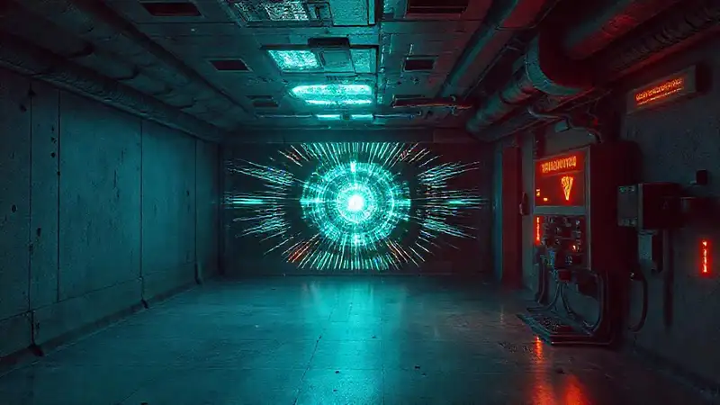 Cámera de contención futurista y peligrosa