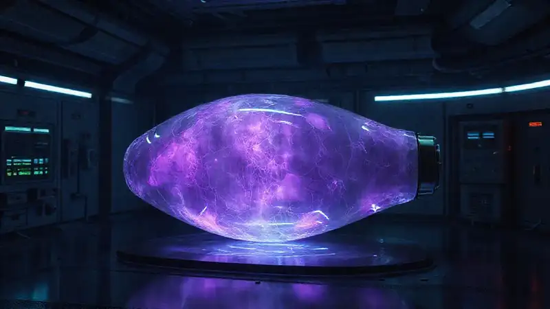 Artefacto misterioso en entorno de alta tecnología