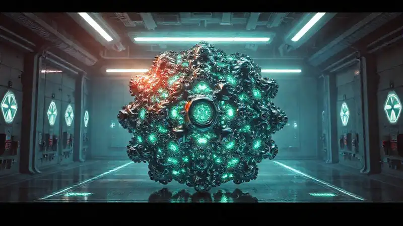 Objeto metálico fractal emite luz inquietante